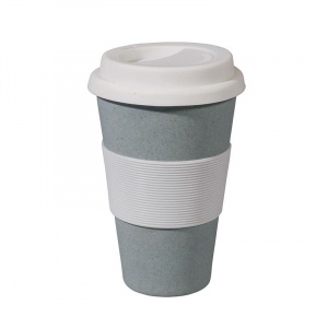 Zuperzozial tasse de voyage 300 ml 14,5 cm bleu bambou/blanc 2 pièces
